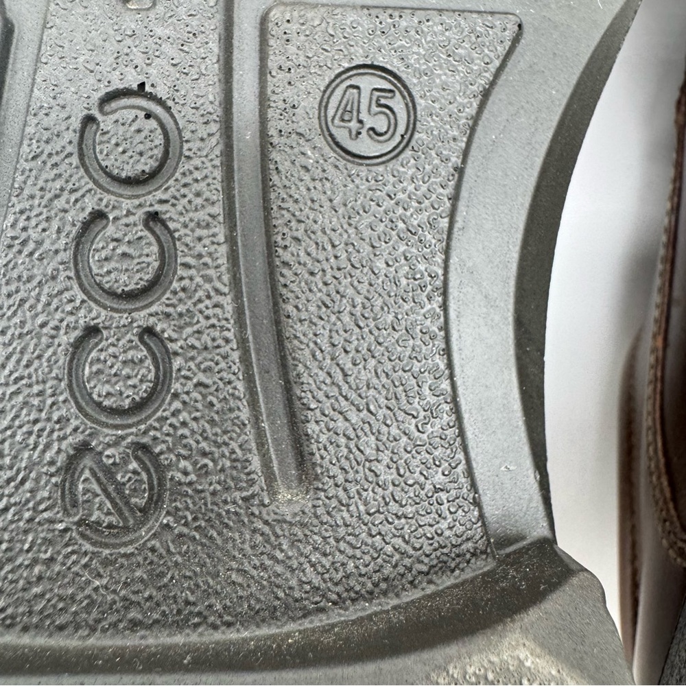 ecco Brown Leather Derby Shoe Size 45/11-11.5 - Picture 10 of 13